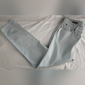 Talbots Slim Ankle Jeans Sz 6 Light Blue Stretch 10" Rise Euc